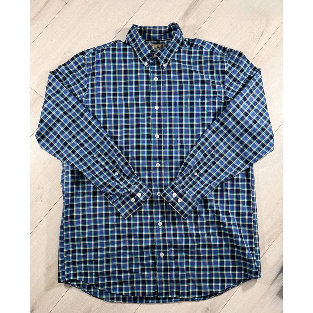 Duluth Trading Co. Wrinkle Fighter Long Sleeve Plaid Shirt Size Large Tall - Picture 1 of 10
